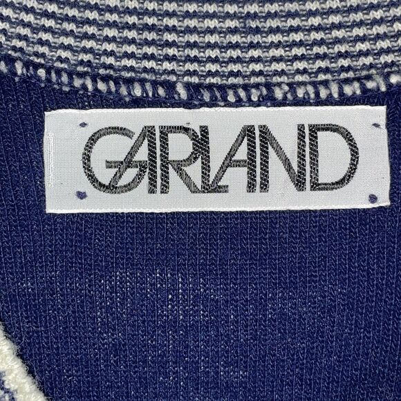 Vintage Garland Navy Blue Knit Tank Sweater Vest Sleeveless Top 70s 80s XS/S - Picture 4 of 9